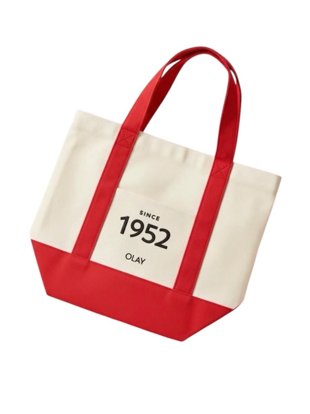 Olay Red & Cream Mini Canvas Tote Bag‎